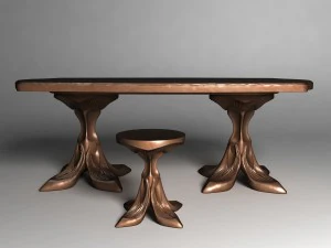 dining table and tabouret 3D Model