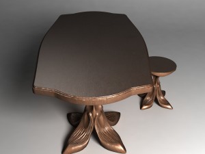 dining table and tabouret 3D Model