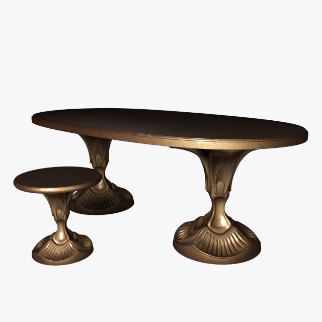 dining table and stool 3D मॉडल .c4d .max .obj .3ds .fbx .stl .blend 