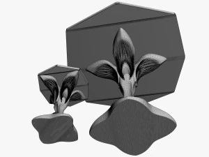 st&oacute;ł i stołek Model 3D