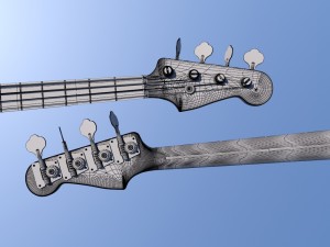 fender precision bass 3D Модель