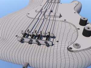 fender precision bass 3D Модель
