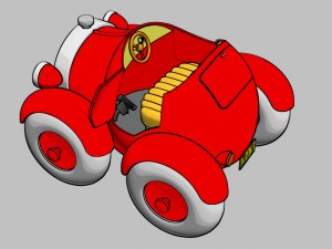 donald duck car 313 Modello 3D