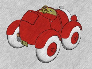 donald duck car 313 Modello 3D