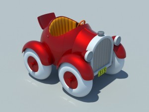 donald duck car 313 Modello 3D