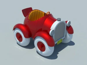 donald duck car 313 3D Model