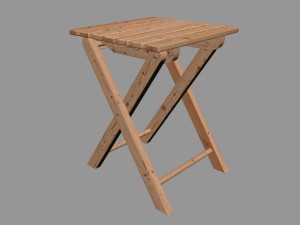 folding stool 3D 模型
