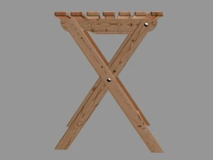 sgabello pieghevole Modello 3D