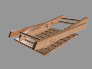 sgabello pieghevole Modello 3D