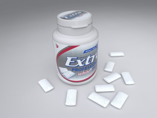 chewing gum bottle Modelo 3D .c4d .max .obj .3ds .fbx .stl .blend 