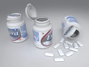 chewing gum bottle 3D Model