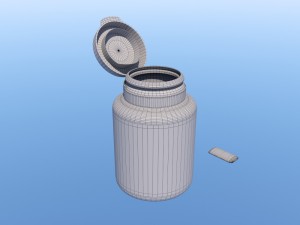 chewing gum bottle Modelo 3D