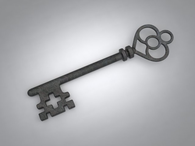 medieval key 3Dモデル .c4d .max .obj .3ds .fbx .stl .blend 