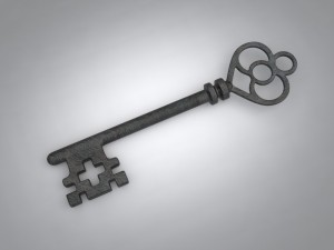 medieval key 3D Модель