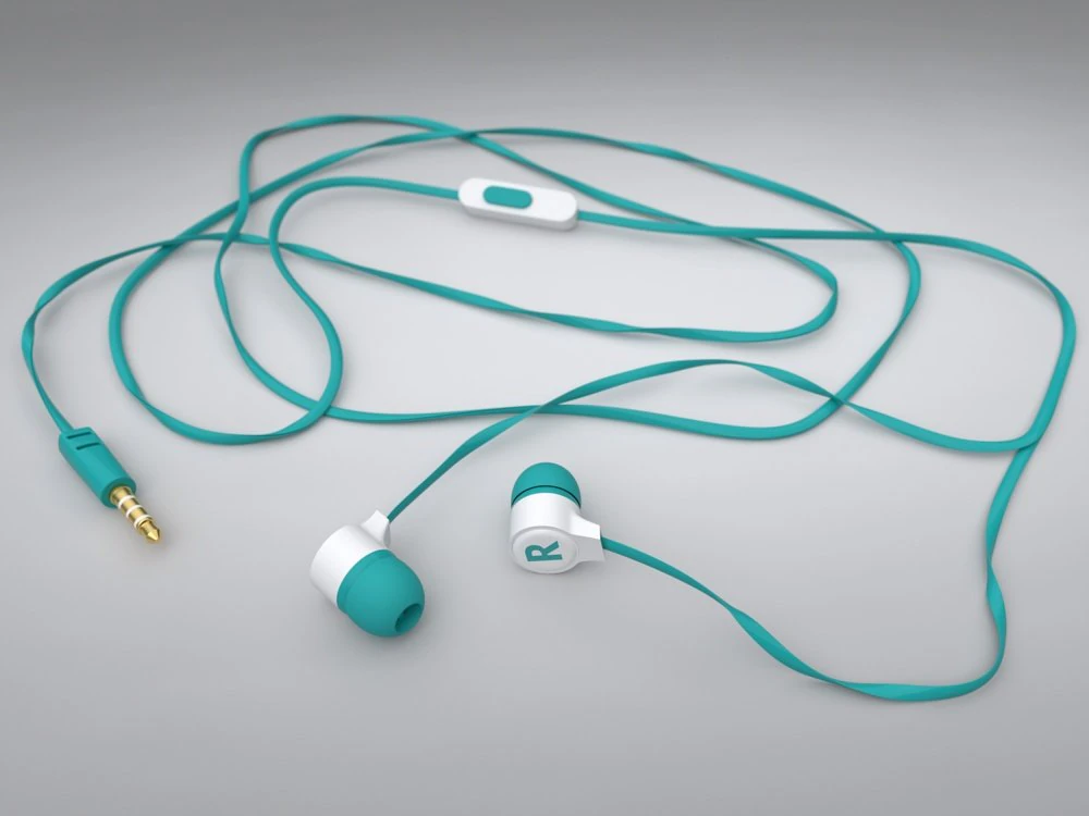 earphones 3D Model .c4d .max .obj .3ds .fbx .stl .blend
