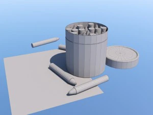 jumbo crayons 3D Model