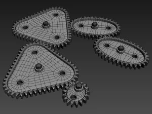 Non-circular gears 3D Model