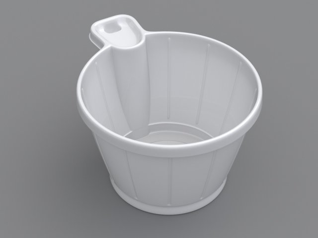 plastic cup with handle 3D मॉडल .c4d .max .obj .3ds .fbx .stl .blend 