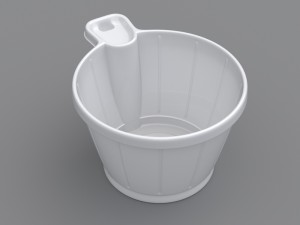 plastic cup with handle 3D Model