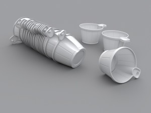 plastic cup with handle 3D मॉडल