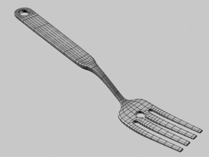 cooking fork Modello 3D