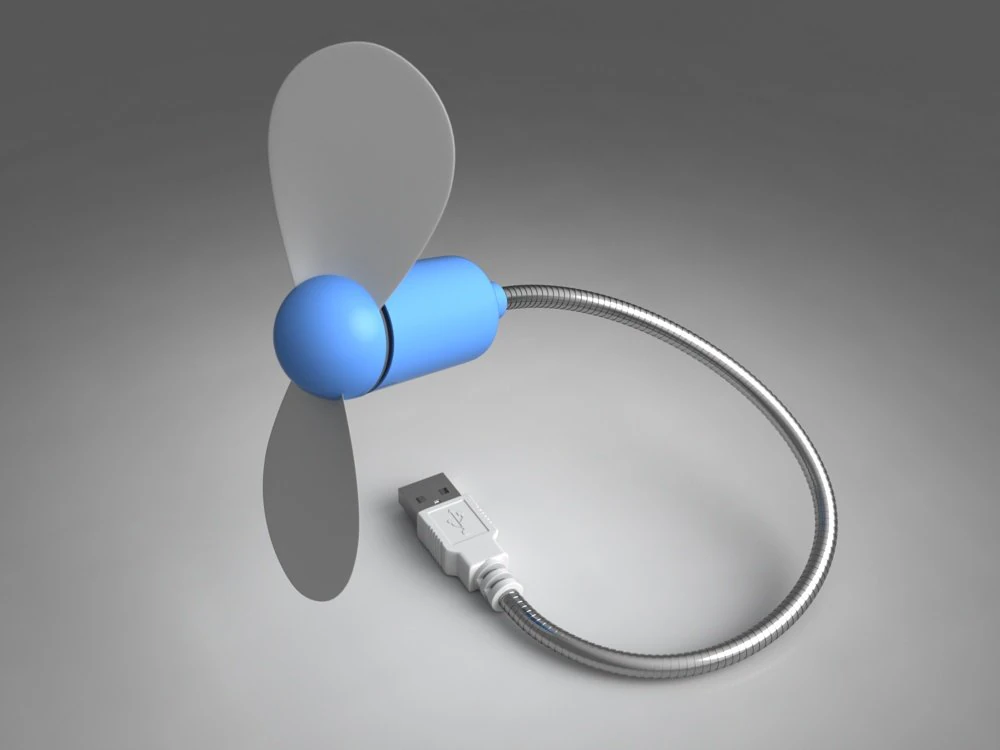 usb fan 3D Model .c4d .max .obj .3ds .fbx .stl .blend