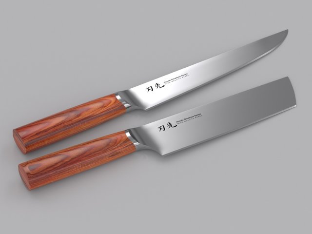 kitchen knives Free 3D Model in Cookware Tools