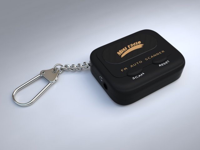 fm mini radio 3D Модель .c4d .max .obj .3ds .fbx .stl .blend 