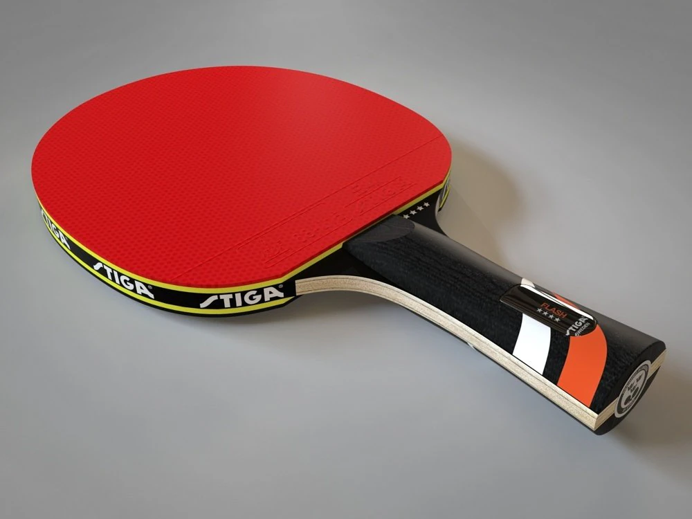 table tennis bat 3D Model .c4d .max .obj .3ds .fbx .stl .blend 