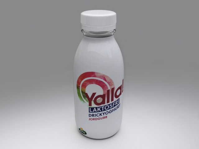 drinking yoghurt Model 3D .c4d .max .obj .3ds .fbx .stl .blend 