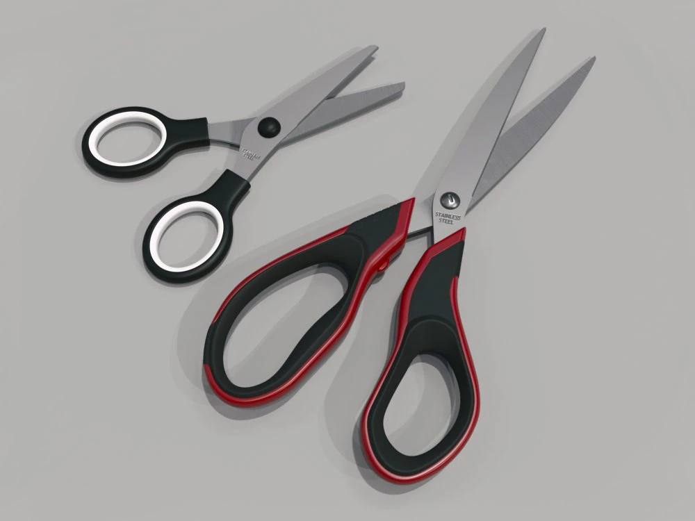 two scissors 3D Model .c4d .max .obj .3ds .fbx .stl .blend 