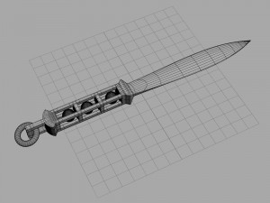 wood knife 3D Модель