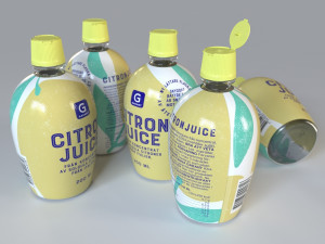 Lemon juice bottle 3D Model
