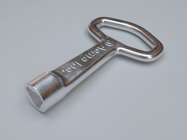 Triangular socket key 3D 모델 .c4d .max .obj .3ds .fbx .stl .blend 