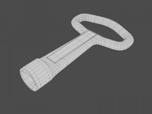 Triangular socket key 3D 모델