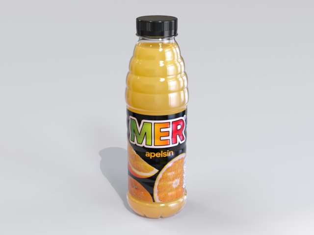 Soft drink bottle 3D Model .c4d .max .obj .3ds .fbx .stl .blend 
