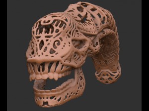 clay skull 3d print 3D Print Model