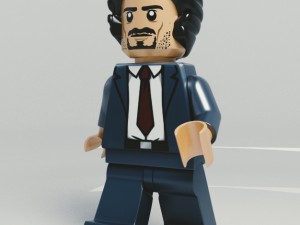 bussiness man lego toy Model 3D