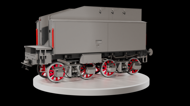 coal wagon Model 3D .c4d .max .obj .3ds .fbx .stl .blend 