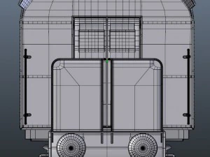 passenger wagon 3D Model