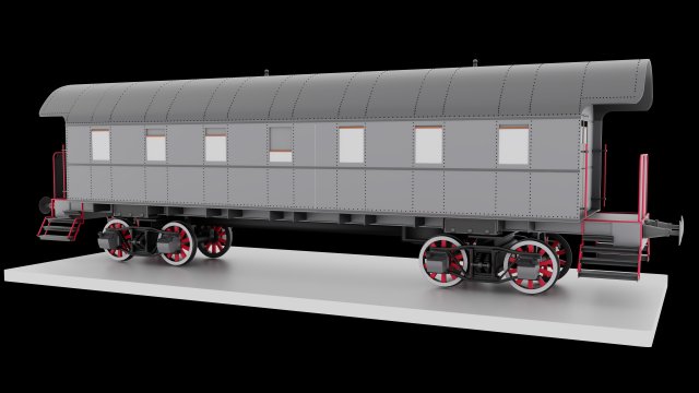 passenger wagon Modèle 3D .c4d .max .obj .3ds .fbx .stl .blend 