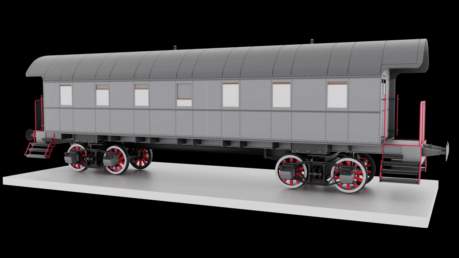 passenger wagon 3D Model .c4d .max .obj .3ds .fbx .stl .blend 