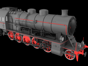 steam locomotive 3D 모델