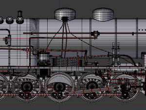 steam locomotive Model 3D