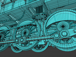 steam locomotive Model 3D