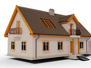 family house 3D 모델
