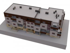 modern block of flats 3D Model