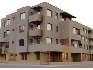 modern block of flats Model 3D