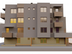modern block of flats Model 3D