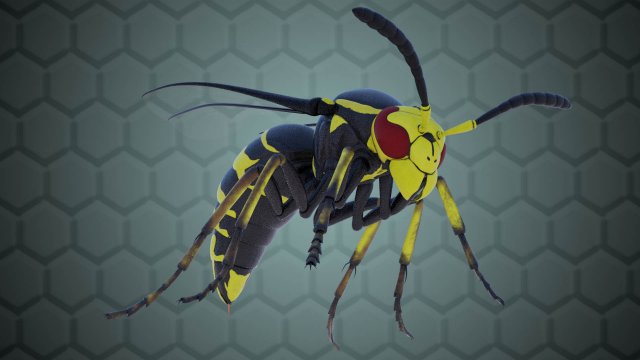 wasp 3D Model .c4d .max .obj .3ds .fbx .stl .blend 